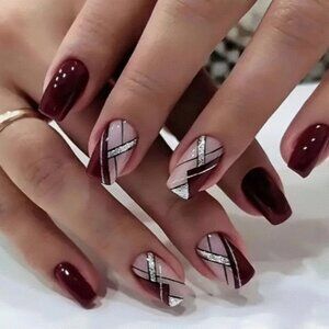 Beautiful press-on or glue-on nails.